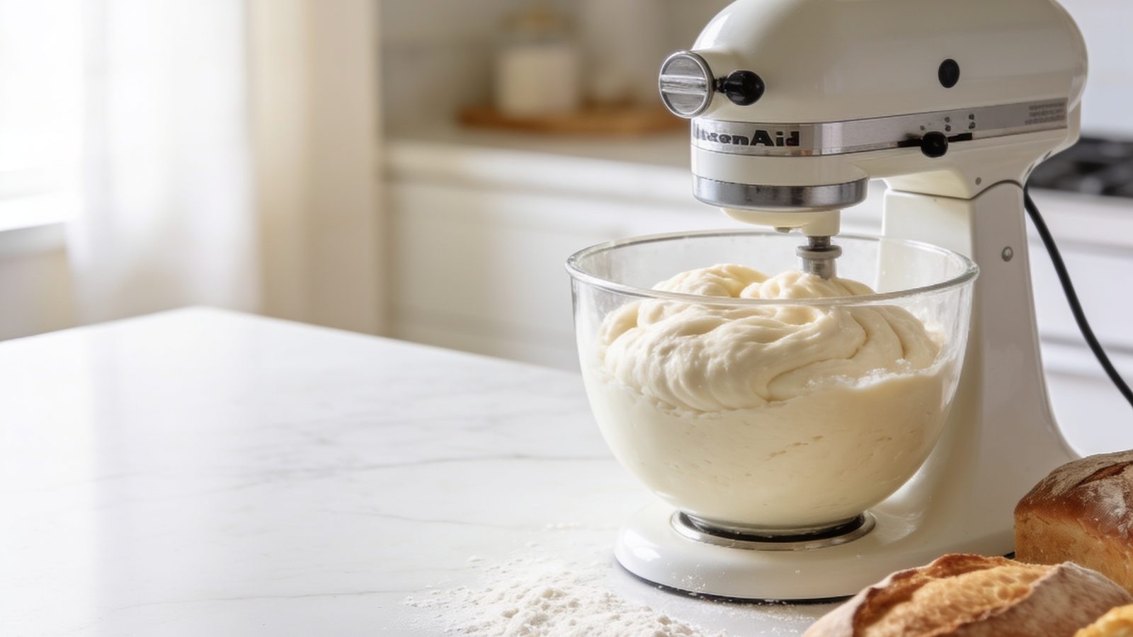kitchenaid artisan mixer best price — tested kitchen stand mixers in a bright kitchen